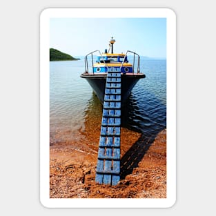 "Gorbach" Cutter Boat at Popov Island. Vladivostok, Russia 2011 Sticker